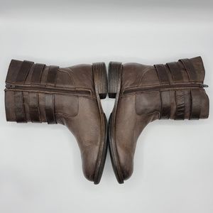 Kenneth Cole Reaction Leather Vintage Ankle Boots